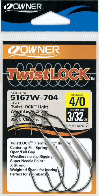 Twistlock Light Weighted Hook - Owner Hooks